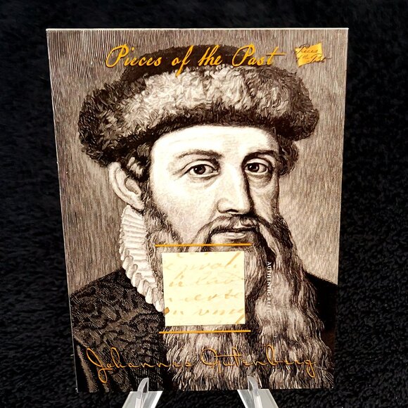 Authentic Johannes Gutenberg Handwriting Relic Piece of History Amazing Inventor - Picture 1 of 4
